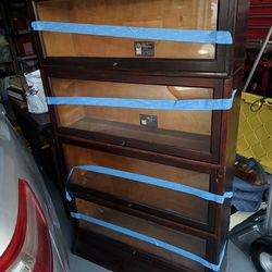 Viking 5 piece fold up 1(contact info removed) bookcase oak