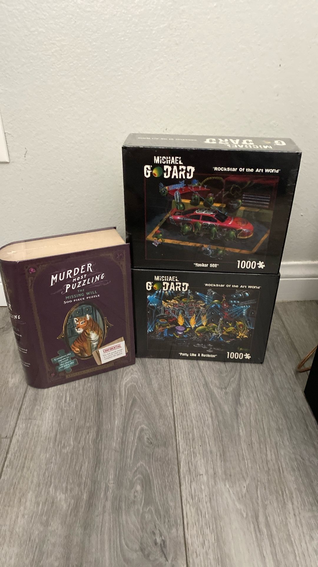 Michael Godard 1000 Piece Puzzle Rockstar Art World "NASBAR 500"