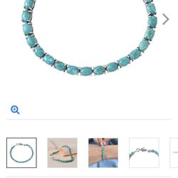 Genuine Sierra Nevada Turquoise Sea Horse Bracelet - 7.25” - new!