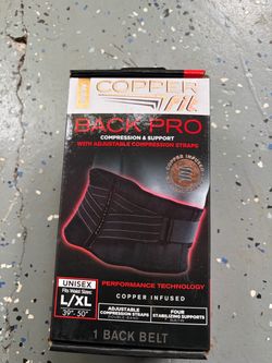 New Copper Fit Back Brace / Support / Compression