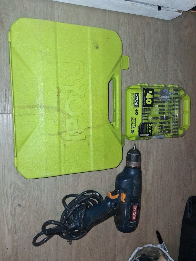 Ryobi Drill And Bits