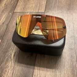 Pit Viper The Limousine Shield Rimless Sunglasses Rose Gold Metal Frame Rose Gold Lens