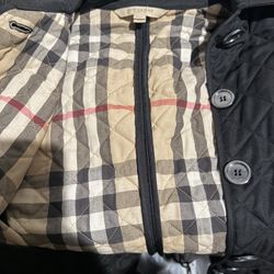 Burberry Brit Women’s Diamond Quilted Jacket – Black with Nova Check Lining – Size XS