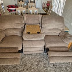 Used couch with reclining ends
