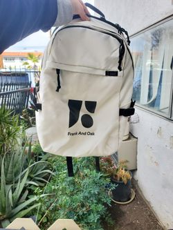 Off-White Travel Backpack w/ Lunch Bag (Made From Recycled Plastic Bottles) Eco Friendly