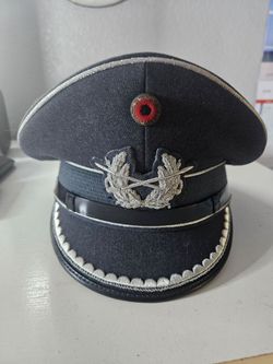 Vintage 1974 West German Army Infantry Officers Visor Cap Codeba Peküro Size 56