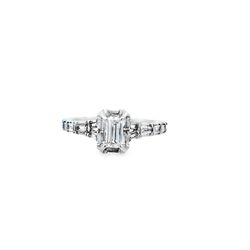 14K with Emerald Solitaire 1 CTW Diamond Ring