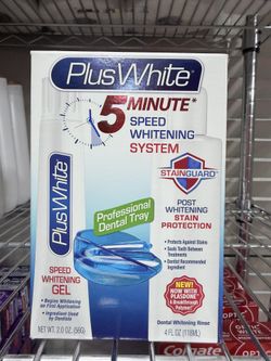 PLUS WHITE SPEED WHITENING GEL $10.00 EACH