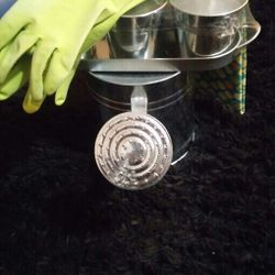 Gloves. Apron. Water Can And 3 Lil Pots