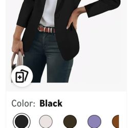 XXL All Black Women's Suit Coat (Cicy Bell)