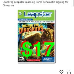 Leapster Learning Game Scholastic Digging for Dinosaurs