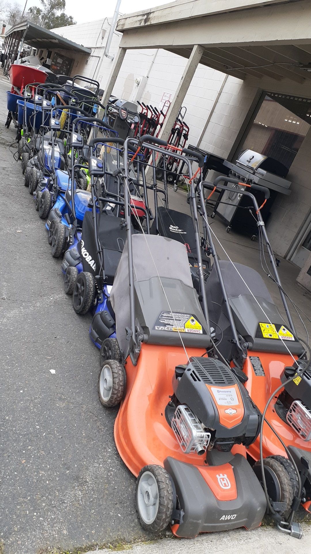 Gas and electric powered Lawn equipment