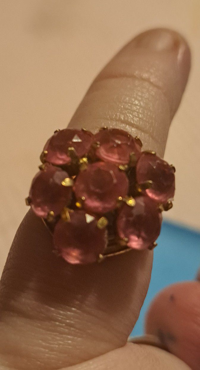 Vintage Pink Stone Ring