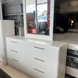 BRAND NEW DRESSER With Mirror 2PCS COMODA NUEVA Y ESPEJO 