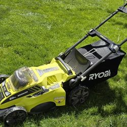 Ryobi 40V 20" Lawnmower and Blower + 5aH Battery