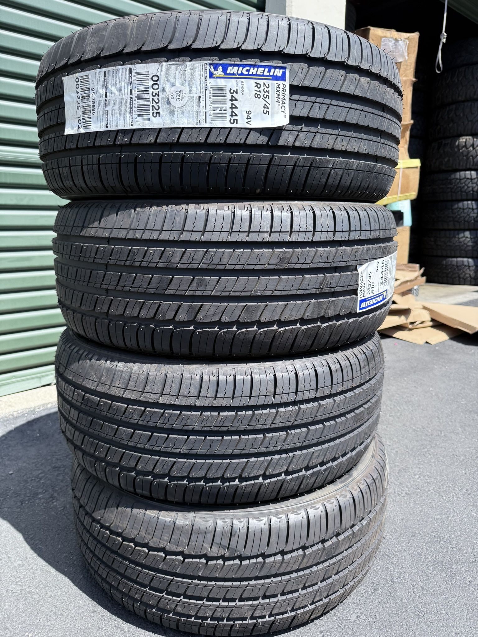 (4) 235/45R18 Michelin Tires 