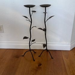 Floor Candle Holders - Set Of 2 