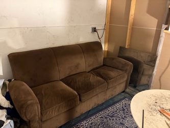 Brown Microfiber 3-Seat Sofa
