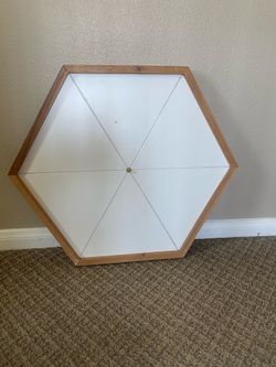 White Hexagon clock