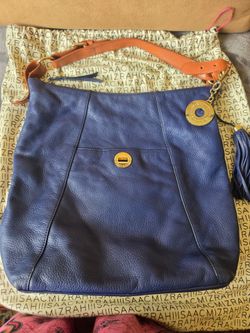 Royal leather large bag/Purse tan trim