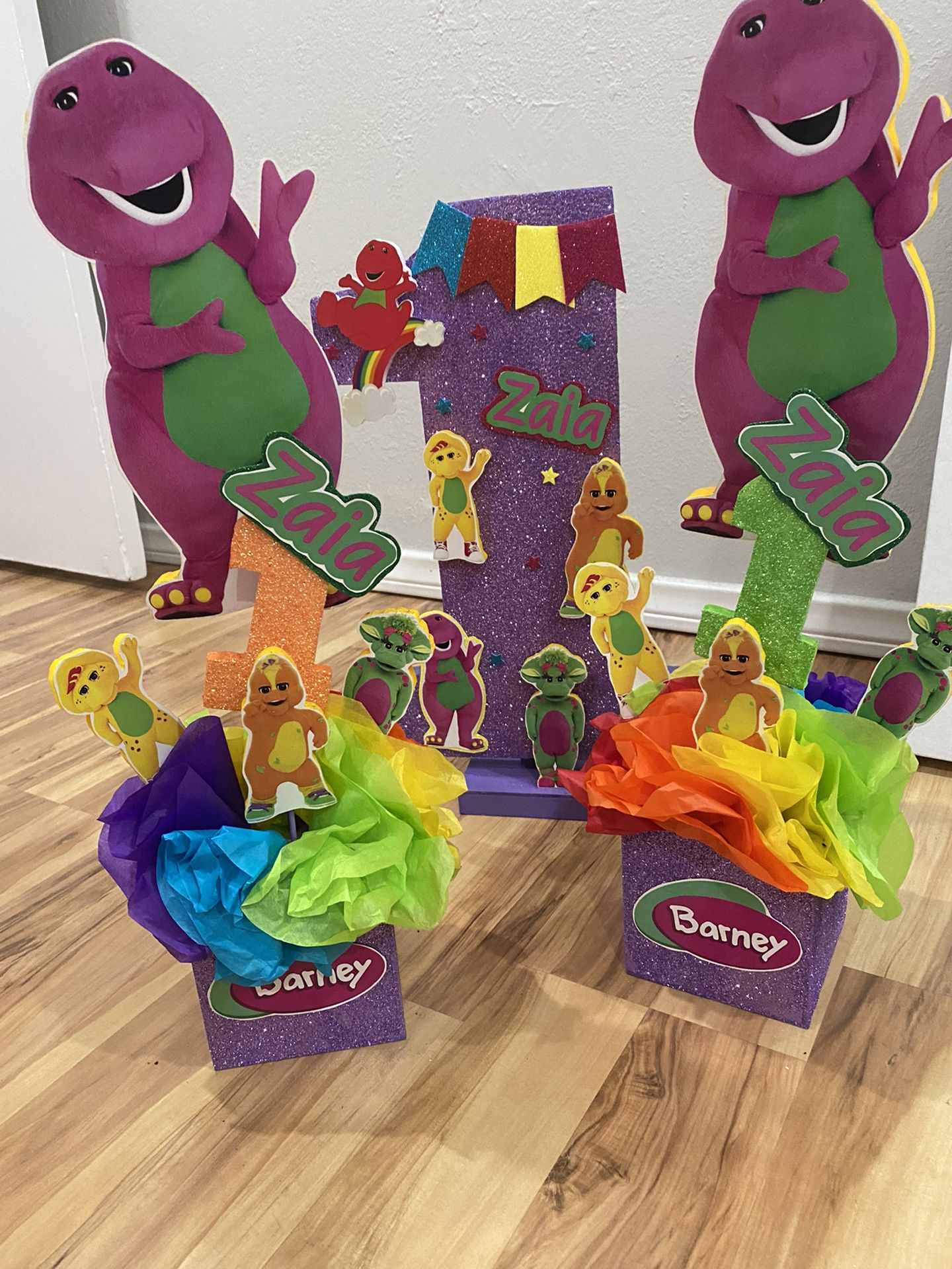 barney 1st party decorations