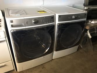 NEW KENMORE ELITE FRONT LOD WASHER AND ELECTRIC DRYER SET -5.2 cu' washer 9.0 cu' dryer