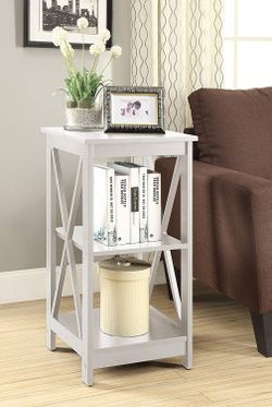 (Still Available) White End Table, Lamp Table