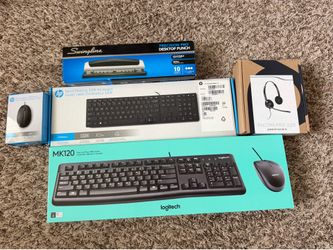 new HP Keyboard mouse Wired Headset Encorepro 520