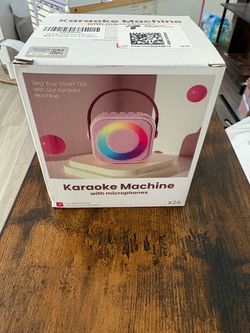 NEW Pink Mini Karaoke Machine with Wireless Microphone – K29