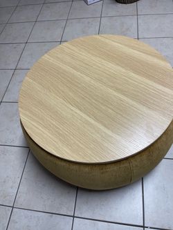JOSHEN 25" Modern Storage Ottoman,Round Storage Bench