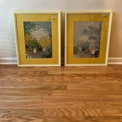 Beautiful Framed Floral Lithographs
