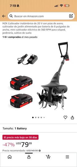MZK Wireless Grower with Steel Spins/ MZK Cultivador inalámbrico con púas de acero