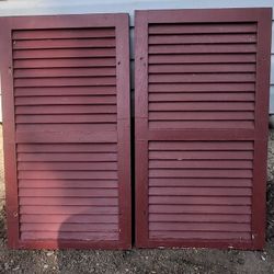 1960's Wooden Shutters 36-1/2"x20"
