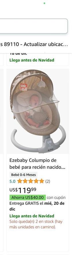 Columpio de bebé para bebés a niños pequeños, columpio eléctrico portátil  para bebé, columpio infantil Bluetooth para recién nacido con control