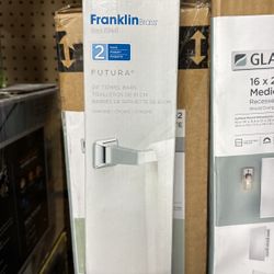 (2-Pac) Towel Bar Bath Hardware Accessory in Polished Chrome