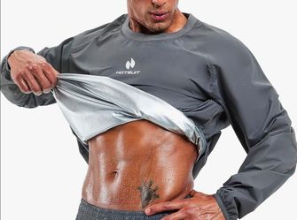 HOTSUIT Men Sauna Suit Sweat Suits Durable Gym Exercise Workout Jacket large
