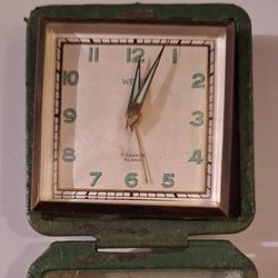 Old Vintage Scarce 1940 / 1950 Welby Corporation Travel Alarm Clock, Germany, U.S. zone 
