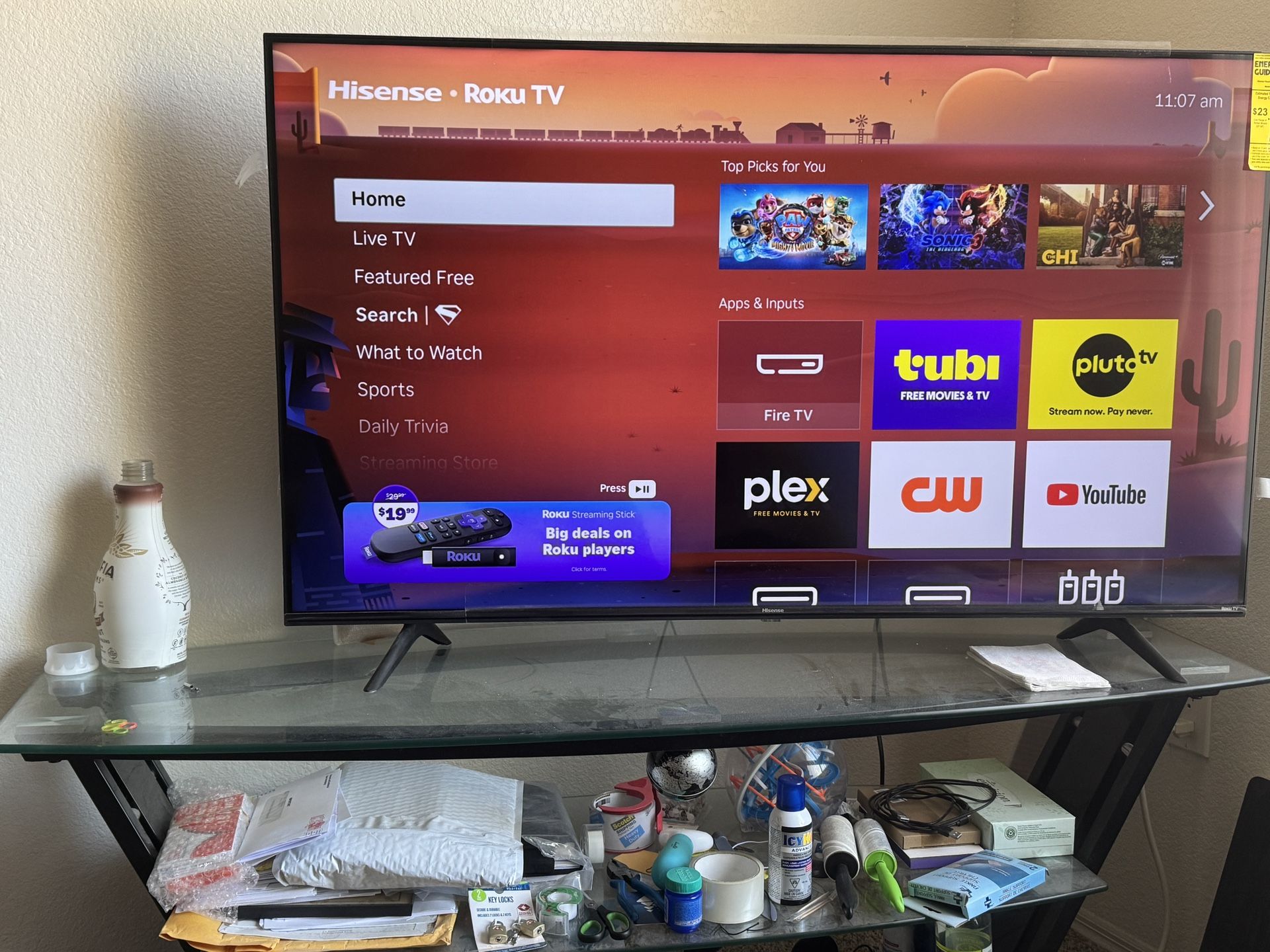 Hisense 55” Roku Smart TV with Stand