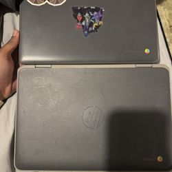 Two HP Chromebooks 
