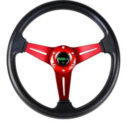 Red Universal Racing Steering Wheel 13.8”/350mm