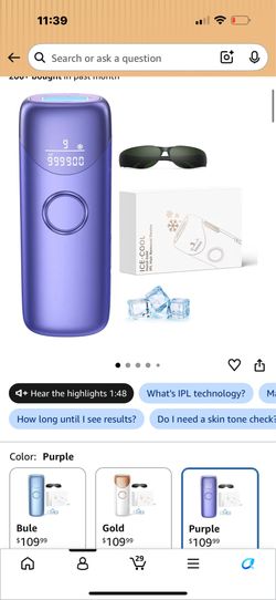 Laser Hair Removal with 5℃ Ice Cooling,Hand-held Hair Removal Device IPL Hair Removal for Women and Men,Reduce Hair Regrowth,Full Body Use for Legs,Bi