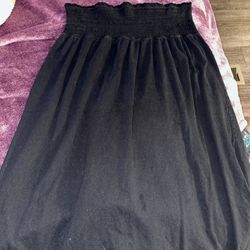 Women’s XL Black Sundress Strapless