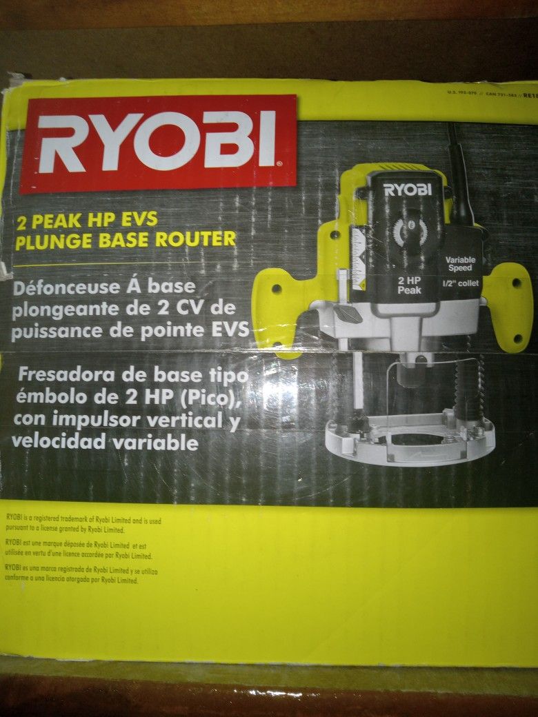 RYOBI 2 peak HP Evs PLUNGE BASE Router for Sale in Phillips Ranch, CA ...