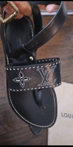 AUTHENTIC ​Louis Vuitton Perforated Monogram Leather Ankle-Strap Sandals