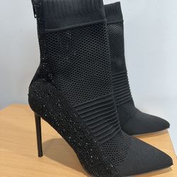 Black Women Heel Boots 