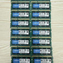 128GB Lot Crucial 8GB DDR3L Laptop RAM (16 Sticks) - 1600MHz