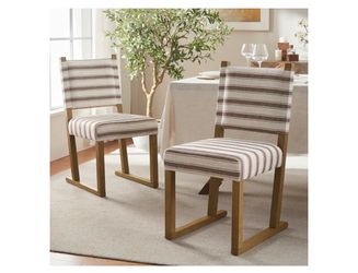 New Set of 2, Upholstered Farmhouse Chairs