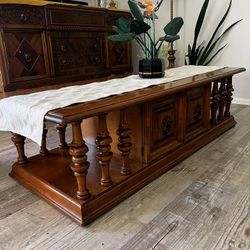 Solid Wooden Vintage Storage Coffee Table 