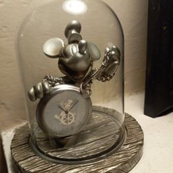 Collectable Mickie Mouse Pocket Watch With Diplsy