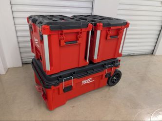 Milwaukee PACKOUT Rolling Chest & 2 XL Tool Boxes (firm)